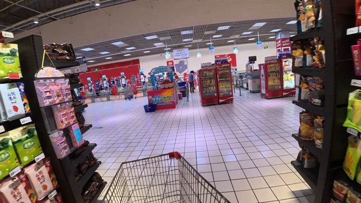 A shopper approaches checkout with an item still missing